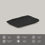 RECTANGULAR PLATTER JUTA STONEWARE Ø 7.08x5.51" MATTE BLACK