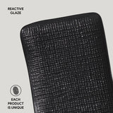 RECTANGULAR PLATTER JUTA STONEWARE Ø 7.08x5.51" MATTE BLACK