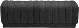 Heathrow Boucle Fabric Upholstered Bench