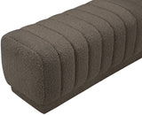 Heathrow Boucle Fabric Upholstered Bench