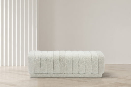 Heathrow Boucle Fabric Upholstered Bench