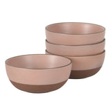Gibson Elite William Crest 4 Piece Cereal Bowl Set, 6.25” Round Stoneware Bowls, Reactive Glaze Finish, Soup, Dessert & Snack Bowls, Microwave & Dishwasher Safe