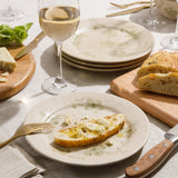 Bloomhouse - 2 Time Oprah's Favorite Things - Made in Portugal Hand Painted 8.6 Inch Salad Plates Set of 4 - Porto Petals Floral Dessert Dish Set - Lilly Cream