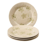 Bloomhouse - 2 Time Oprah's Favorite Things - Made in Portugal Hand Painted 8.6 Inch Salad Plates Set of 4 - Porto Petals Floral Dessert Dish Set - Lilly Cream