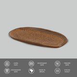 SHALLOW OVAL PLATTER ORGANIC STONEWARE Ø 9.06x4.33" DIJON