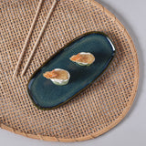 SHALLOW OVAL PLATTER ORGANIC STONEWARE Ø 9.06x4.33" OCEANO