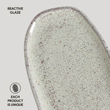 SHALLOW OVAL PLATTER ORGANIC STONEWARE Ø 9.06x4.33" PISTACHE