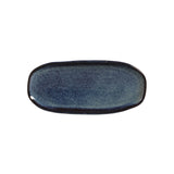 SHALLOW OVAL PLATTER ORGANIC STONEWARE Ø 9.06x4.33" DENIM