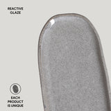 SHALLOW OVAL PLATTER ORGANIC STONEWARE Ø 9.06x4.33" DUST