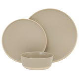 Gibson Elite Humphrey Lane 12 Piece (Service for 4) Plates and Bowls Reactive Glaze Dishes Stoneware Ceramic Dinnerware Set