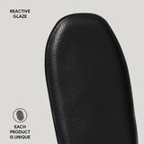 SHALLOW OVAL PLATTER ORGANIC STONEWARE Ø 9.06x4.33" MATTE BLACK