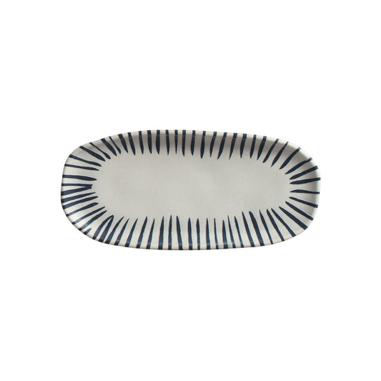 SHALLOW OVAL PLATTER ORGANIC STONEWARE Ø 9.06x4.33" ELEMENTO