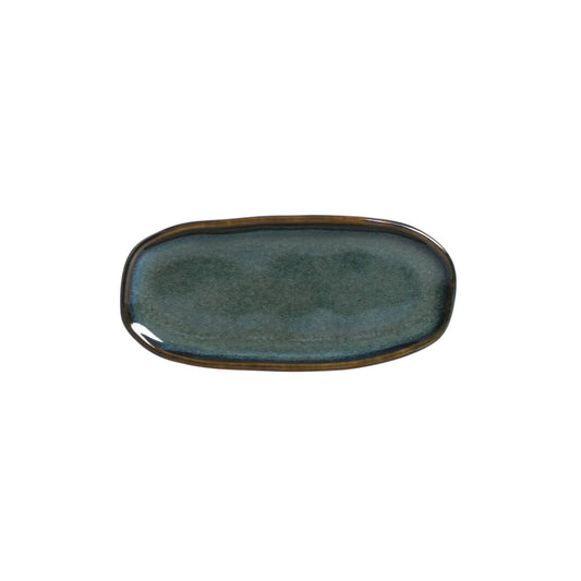 SHALLOW OVAL PLATTER ORGANIC STONEWARE Ø 6.5x3.15" OCEANO