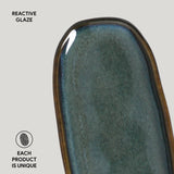 SHALLOW OVAL PLATTER ORGANIC STONEWARE Ø 6.5x3.15" OCEANO