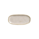 SHALLOW OVAL PLATTER ORGANIC STONEWARE Ø 6.5x3.15" LATTE