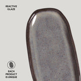 SHALLOW OVAL PLATTER ORGANIC STONEWARE Ø 6.5x3.15" TOURMALINE