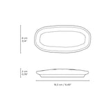 SHALLOW OVAL PLATTER ORGANIC STONEWARE Ø 6.5x3.15" LITCHI