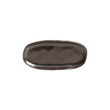 SHALLOW OVAL PLATTER ORGANIC STONEWARE Ø 6.5x3.15" METALLICA