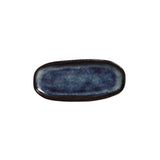 SHALLOW OVAL PLATTER ORGANIC STONEWARE Ø 6.5x3.15" DENIM