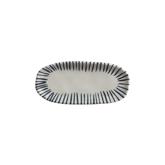 SHALLOW OVAL PLATTER ORGANIC STONEWARE Ø 6.5x3.15" ELEMENTO