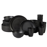 Gibson Home Plates and Bowls Set, 32 Piece Wheat Straw Dinnerware for 8 with Tumblers, Matte, Unbreakable & Lightweight, Dishwasher Safe, 4 Colors