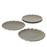 Bloomhouse Dinner Plates Set of 4, 10.75 Inch Stoneware Plates, Reactive Glaze, 2-Time Oprah's Favorite Things, Dishwasher & Microwave Safe, Grey