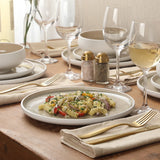 Gibson Elite Pacifco Beach Plates and Bowls Sets, 12-Piece Stoneware Dinnerware Sets, Reactive Glaze Dish Set, Service for 4