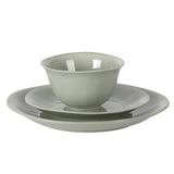 Gibson Elite Port Barton Plates and Bowls Sets, 12-Piece Stoneware Dinnerware Sets, Reactive Glaze Dish Set, Service for 4