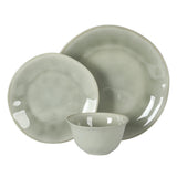 Gibson Elite Port Barton Plates and Bowls Sets, 12-Piece Stoneware Dinnerware Sets, Reactive Glaze Dish Set, Service for 4
