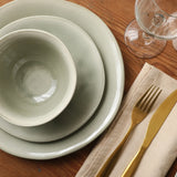 Gibson Elite Port Barton Plates and Bowls Sets, 12-Piece Stoneware Dinnerware Sets, Reactive Glaze Dish Set, Service for 4