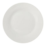 Gibson Home Great Essentials 6-Piece Dinner Plate Set, 10.5 Inch Fine Ceramic Round Plates, Microwave and Dishwasher Safe, White