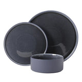 Gibson Elite Redrock Canyon 12-Piece New Bone China Dinnerware Set Service for 4, Reactive Glaze Plates and Bowls, Dishwasher Safe