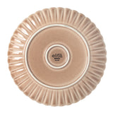 Gibson Elite Peach Orchard 12-Piece New Bone China Dinnerware Set Service for 4, Embossed Fluted Plates and Bowls, Dishwasher Safe