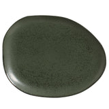 OVAL DINNER PLATE ORGANIC STONEWARE Ø 12.2" GREENERY