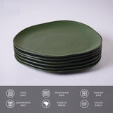 OVAL DINNER PLATE ORGANIC STONEWARE Ø 12.2" GREENERY