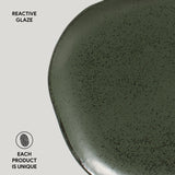 OVAL DINNER PLATE ORGANIC STONEWARE Ø 12.2" GREENERY