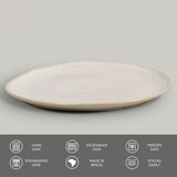 OVAL DINNER PLATE ORGANIC STONEWARE Ø 12.2" LATTE