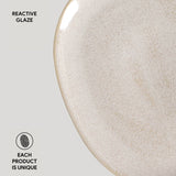 OVAL DINNER PLATE ORGANIC STONEWARE Ø 12.2" LATTE
