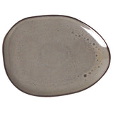 OVAL DINNER PLATE ORGANIC STONEWARE Ø 12.2" TOURMALINE