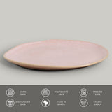 OVAL DINNER PLATE ORGANIC STONEWARE Ø 12.2" LITCHI