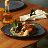 OVAL DINNER PLATE ORGANIC STONEWARE Ø 12.2" TITANIUM