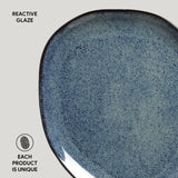 OVAL DINNER PLATE ORGANIC STONEWARE Ø 12.2" DENIM