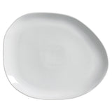 OVAL DINNER PLATE ORGANIC STONEWARE Ø 12.2" NEW WHITE