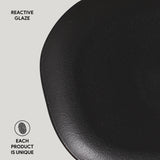 OVAL DINNER PLATE ORGANIC STONEWARE Ø 12.2" MATTE BLACK