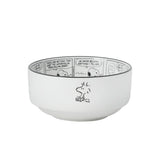 Peanuts Snoopy Cereal Bowls, Set of 4, 4.5-Inch Porcelain Snack Bowls for Ice Cream and Dessert, Sunday Comic Strip Design with Snoopy and Woodstock
