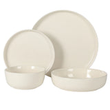 Gibson Home Serenity 16 Piece Modern Porcelain Dinnerware Set for 4, Plates and Bowls Set, Dinner Plates, Salad Plates, Cereal Bowls