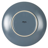 Gibson Elite Oxford Blue Plates and Bowls Sets, 16 Piece Stoneware Dinnerware Sets for 4, Dinner Plates Dessert Plates Bowls Mugs