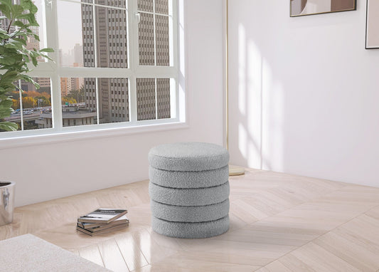 Aphia Boucle Fabric Upholstered Stool
