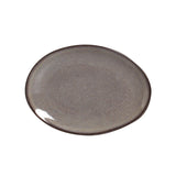 OVAL DESSERT PLATE ORGANIC STONEWARE Ø 8.86" TOURMALINE