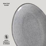 OVAL DESSERT PLATE ORGANIC STONEWARE Ø 8.86" DUST